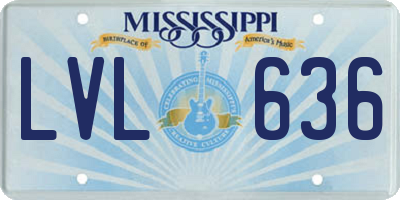 MS license plate LVL636