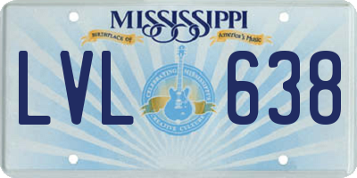 MS license plate LVL638