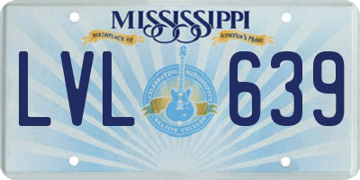 MS license plate LVL639