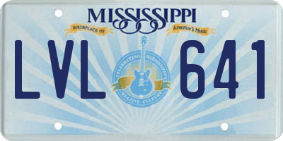 MS license plate LVL641