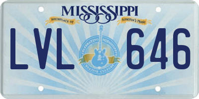 MS license plate LVL646