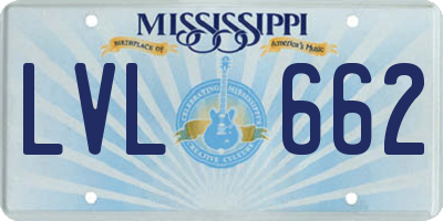 MS license plate LVL662