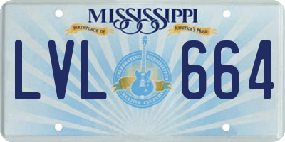 MS license plate LVL664