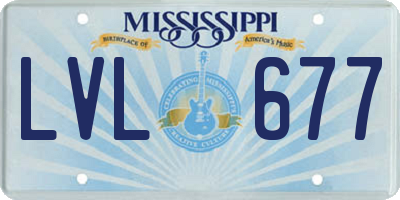MS license plate LVL677