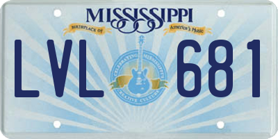 MS license plate LVL681