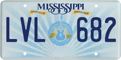 MS license plate LVL682