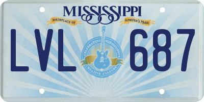 MS license plate LVL687