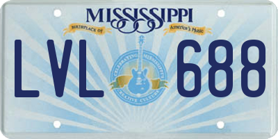MS license plate LVL688