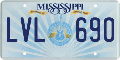 MS license plate LVL690