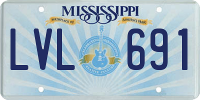 MS license plate LVL691