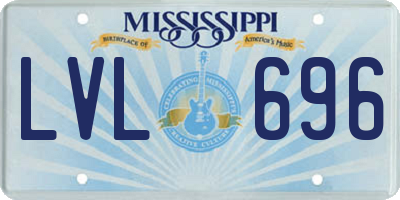 MS license plate LVL696