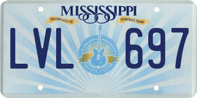 MS license plate LVL697