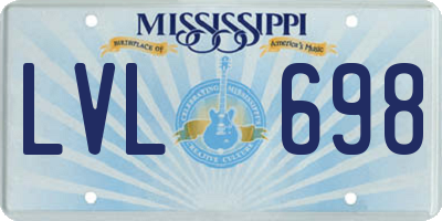 MS license plate LVL698