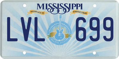 MS license plate LVL699