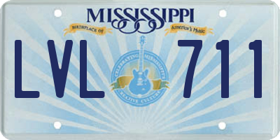 MS license plate LVL711