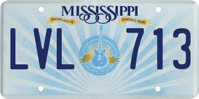 MS license plate LVL713