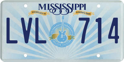 MS license plate LVL714