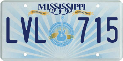 MS license plate LVL715