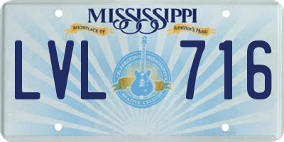 MS license plate LVL716