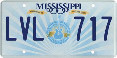 MS license plate LVL717