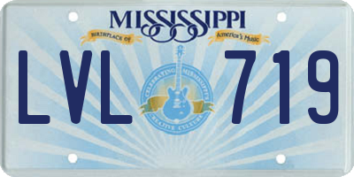 MS license plate LVL719