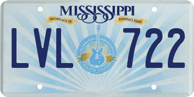 MS license plate LVL722
