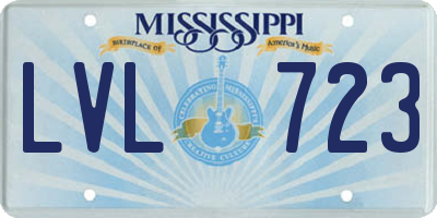 MS license plate LVL723