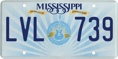 MS license plate LVL739