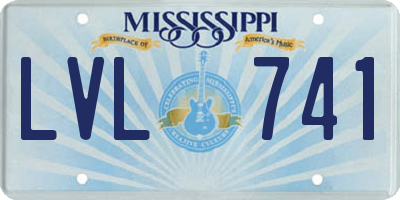 MS license plate LVL741