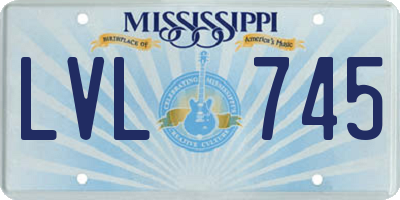 MS license plate LVL745