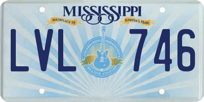 MS license plate LVL746