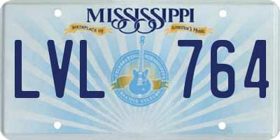 MS license plate LVL764