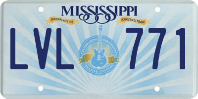 MS license plate LVL771