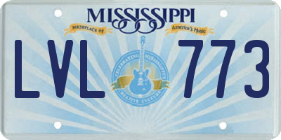 MS license plate LVL773