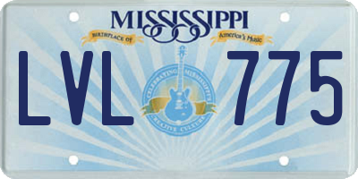 MS license plate LVL775