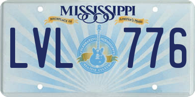 MS license plate LVL776