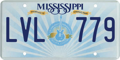 MS license plate LVL779