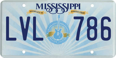 MS license plate LVL786