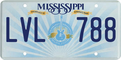 MS license plate LVL788