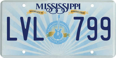 MS license plate LVL799