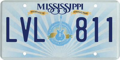 MS license plate LVL811