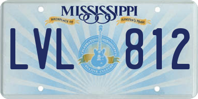 MS license plate LVL812