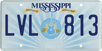 MS license plate LVL813