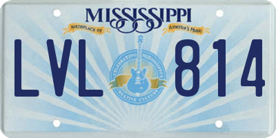MS license plate LVL814
