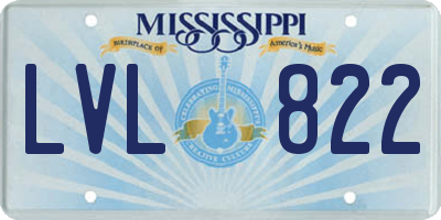 MS license plate LVL822