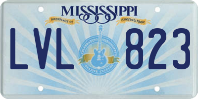 MS license plate LVL823