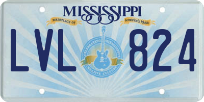 MS license plate LVL824