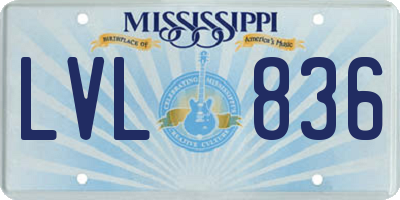 MS license plate LVL836