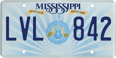 MS license plate LVL842