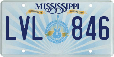 MS license plate LVL846